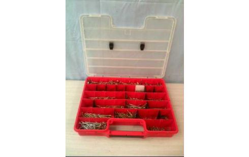 WERKZEUG SORTIERKISTE KUNSTST. MIT SCHRAUBEN