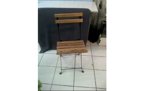 GARTENSTUHL KLAPPBAR HOLZ METALLGESTELL