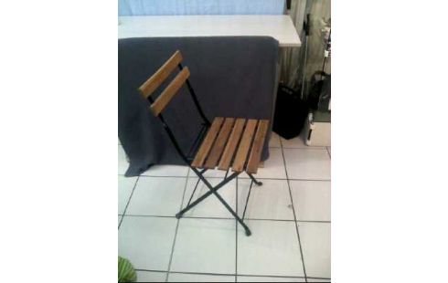 GARTENSTUHL KLAPPBAR HOLZ METALLGESTELL