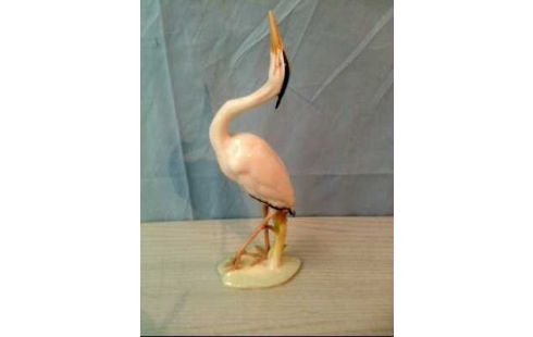 FIGUR PORZELLAN REIHER <HUTSCH.REUTH.> KL.DEF.