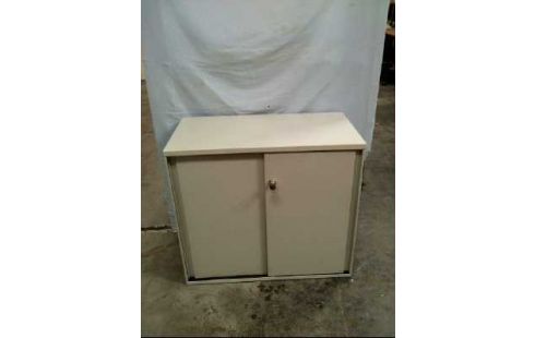 AKTENSCHRANK METALL GRAU 2-TÜREN 2-EBENEN