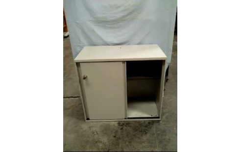 AKTENSCHRANK METALL GRAU 2-TÜREN 2-EBENEN