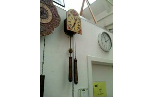 PENDELUHR HOLZ FLORAL BEMALT