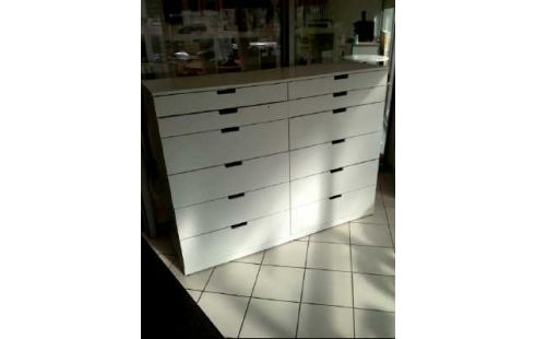 KOMMODE HOLZ WEIß 12-SCHUBL.