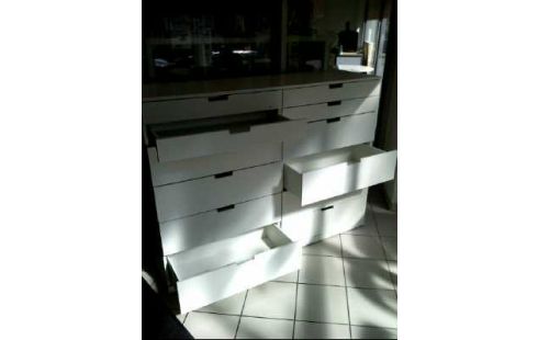 KOMMODE HOLZ WEIß 12-SCHUBL.