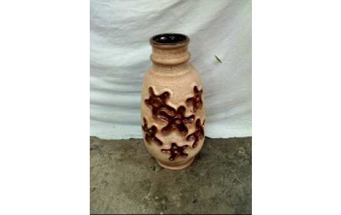 BODENVASE KERAMIK BEIGE/BRAUN FLORAL