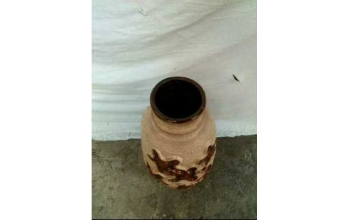 BODENVASE KERAMIK BEIGE/BRAUN FLORAL