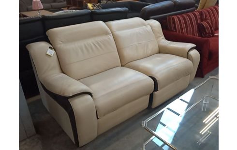 salon cuir bicolore relax electrique Chateau d'ax 3+2 SALON