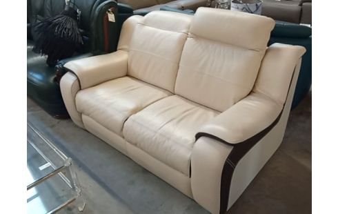 salon cuir bicolore relax electrique Chateau d'ax 3+2 SALON