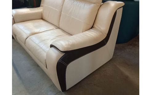 salon cuir bicolore relax electrique Chateau d'ax 3+2 SALON