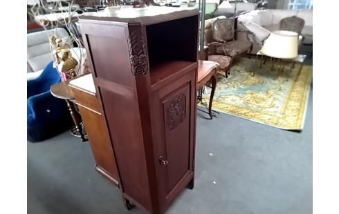 MEUBLE D'APPOINT 1 PORTE NICHE STYLE ART DECO