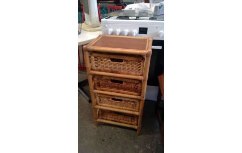 MEUBLE 4 TIROIRS ROTIN