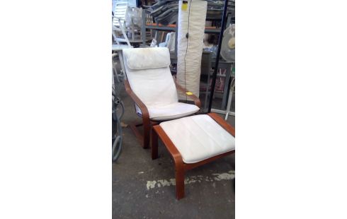FAUTEUIL POANG IKEA +  REPOSE PIEDS