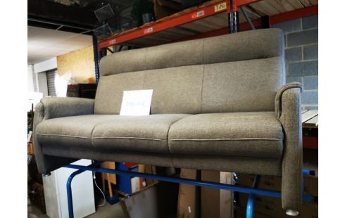 CANAPE 3 PLACES TISSU BRUN