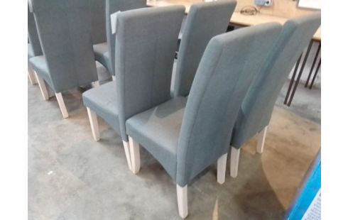 4 CHAISES TYPE MODERNE TISSU GRIS