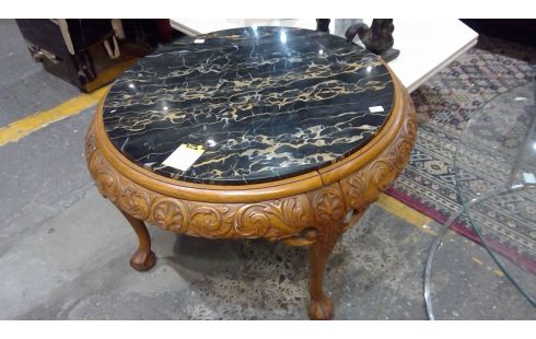 MESA BAJA SOBRE MÁRMOL NEGRO ESTILO LOUIS XV