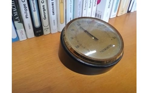 THERMOMETRE NOIR ET DORE