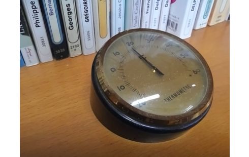 THERMOMETRE NOIR ET DORE