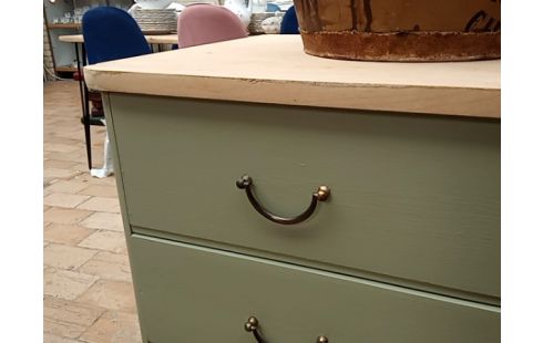 COMMODE VERTE VINTAGE 4T