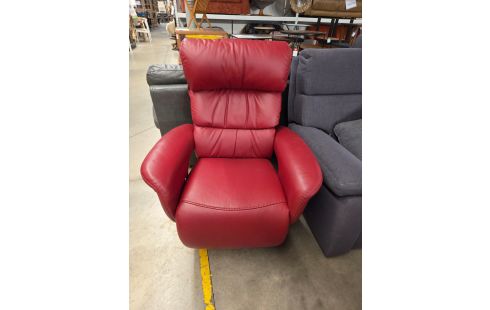 1034 FAUTEUIL CUIR ROUGE HIMOLLA