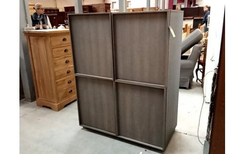 MEUBLE stratifie brun 4 portes