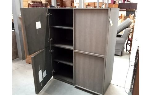 MEUBLE stratifie brun 4 portes