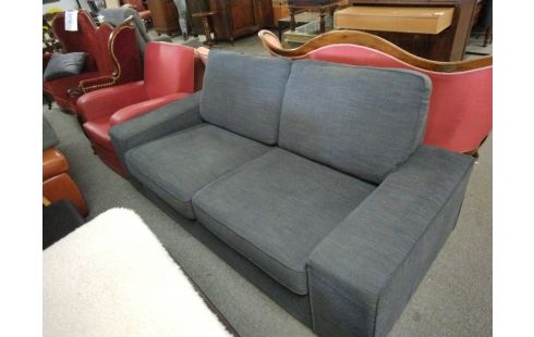 CANAPE TISSUS GRIS 2 PLACES