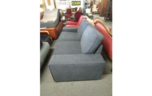 CANAPE TISSUS GRIS 2 PLACES