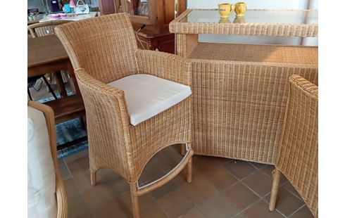 BAR ROTIN 2 TABOURETS