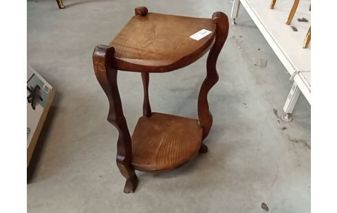 ETAGERE DE COIN EN CHENE FONCE