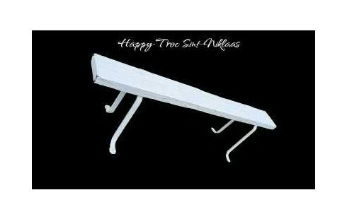 BANCO DE JARDÍN HIERRO FORJA BLANCA, , MADERA