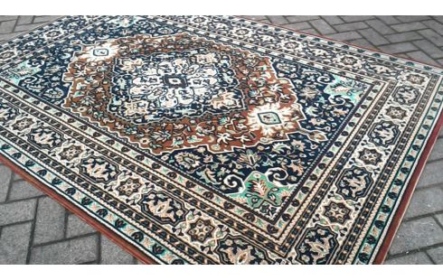 TEPPICH BEIGE BRAUN BLAU