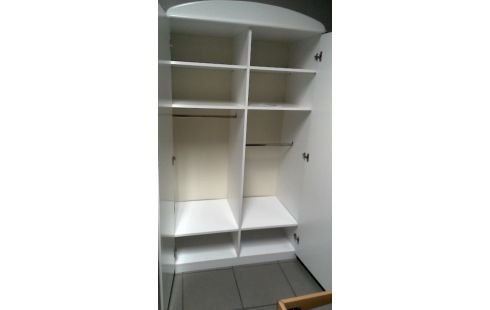 KLEIDERSCHRANK 1 WEISS 2 TÜREN