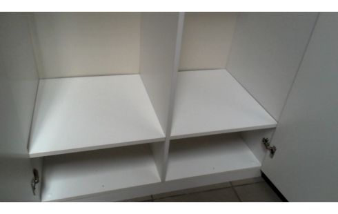 KLEIDERSCHRANK 1 WEISS 2 TÜREN