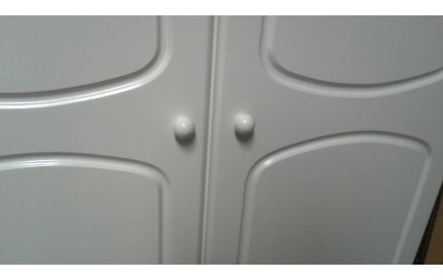 KLEIDERSCHRANK 1 WEISS 2 TÜREN