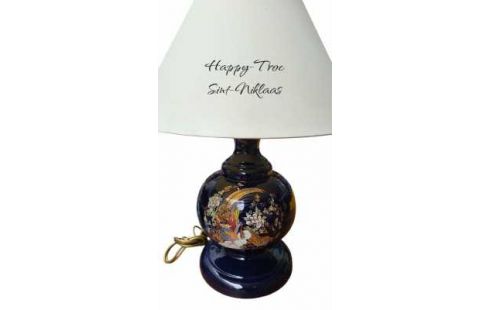 STEHLAMPE, , FASAN BLAU PORZELLAN