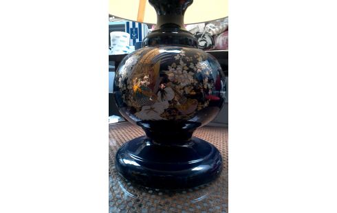 STEHLAMPE, , FASAN BLAU PORZELLAN