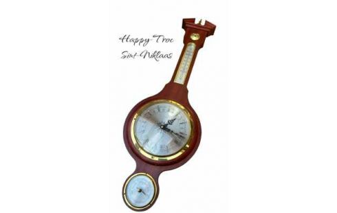 BAROMETER, , UHR, , THERMOMETER, , HOLZ
