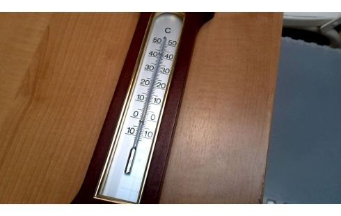 BAROMETER, , UHR, , THERMOMETER, , HOLZ