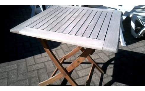 TABLE DE JARDIN TECK PLIANT