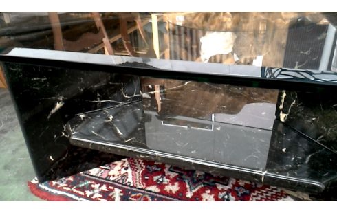 SALONTAFEL MARMER GESLEPEN GLAS