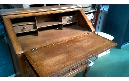 SECRETAIRE STYLE LOUIS XV CHENE MASSIF