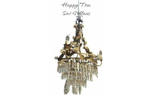 LÁMPARA DE TECHO ANTIGUO COBRE