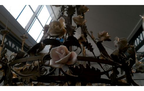 LÁMPARA DE TECHO ANTIGUO COBRE