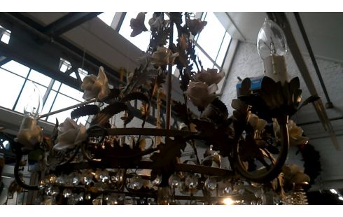 LÁMPARA DE TECHO ANTIGUO COBRE