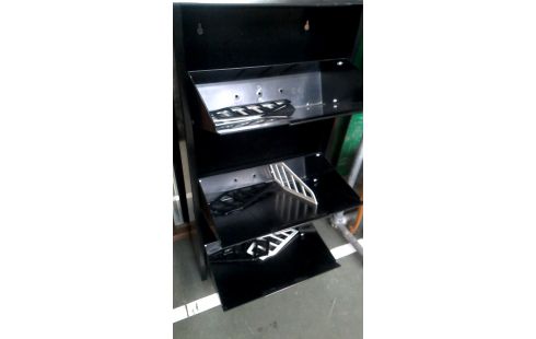 SCHUHSCHRANK SCHWARZ METALL PVC