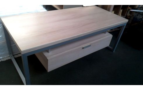 WOHNZIMMERTISCH 1 GRAU METALL, , HOLZ LOOK 1 SCHUBLADE