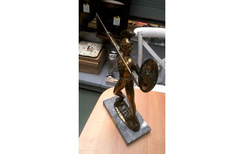 ESTATUA LATÓN MÁRMOL