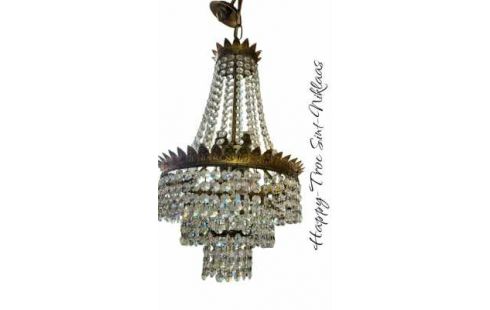 LÁMPARA DE TECHO COBRE CRISTAL