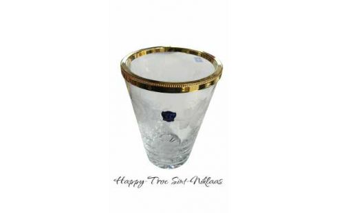 JARRÓN CRISTAL BISELADO LATÓN